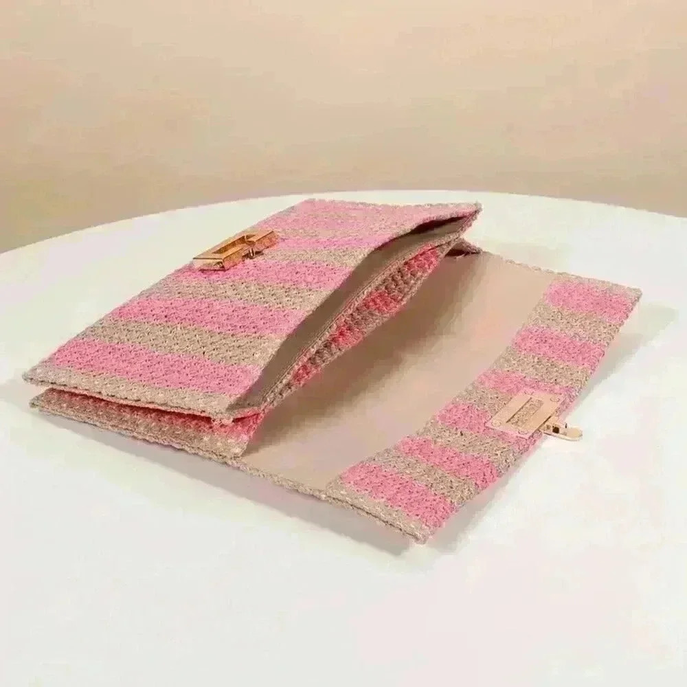Striped Pattern Clutch - Picture 2 of 2